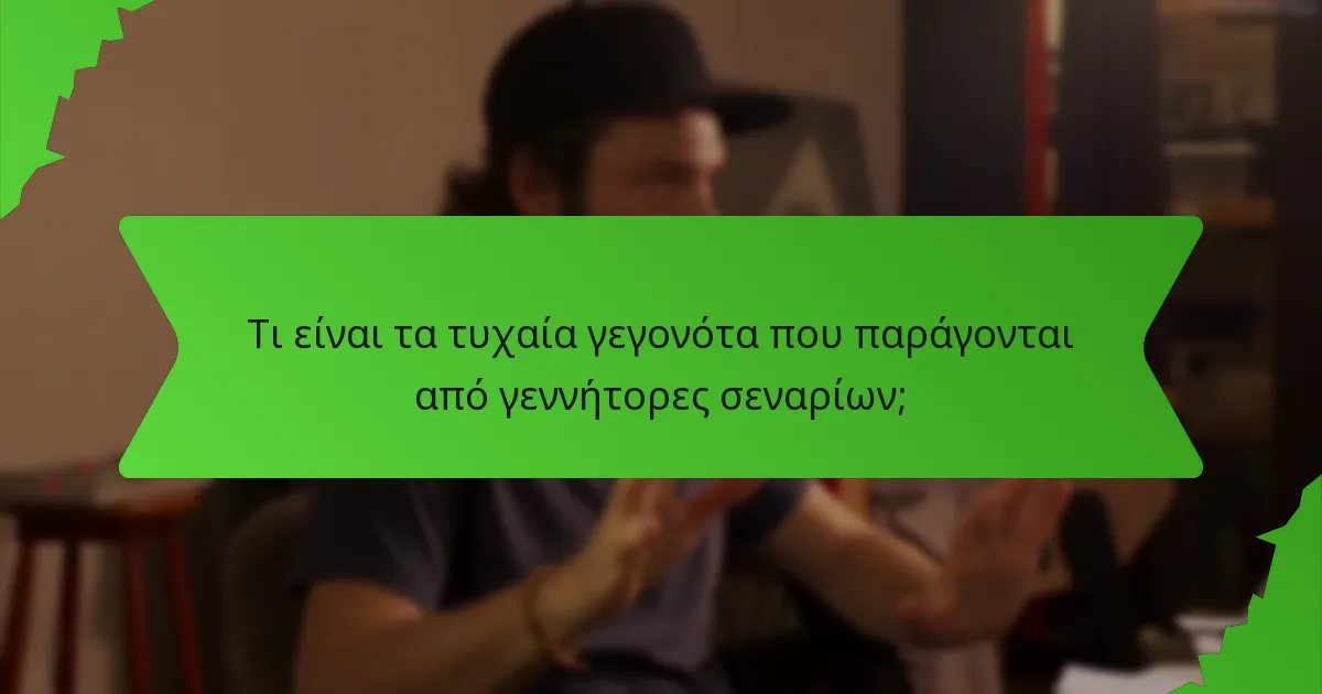 Τι είναι τα τυχαία γεγονότα που παράγονται από γεννήτορες σεναρίων;